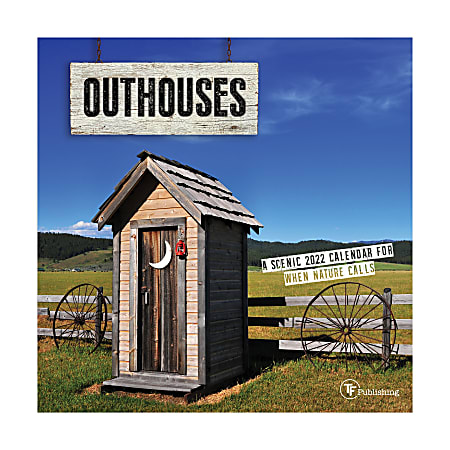 TF Publishing Scenic Monthly Mini Wall Calendar, 7" x 7", Outhouses, January To December 2022
