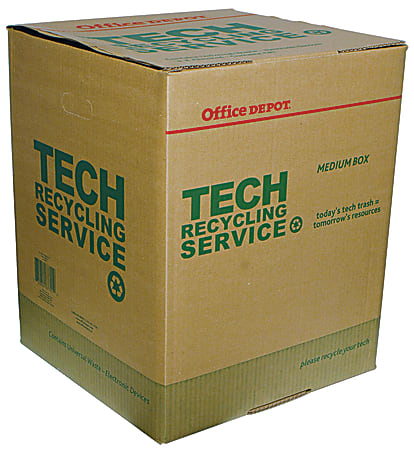 Office Depot Tech Recycling Box, Medium, 20"H x 16"W x 16"D