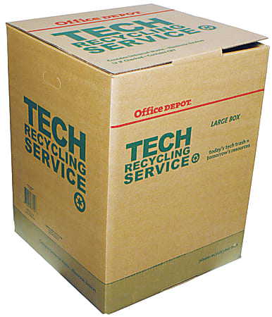 Tech Recycling Box, Large, 24"H x 18"W x 18"D