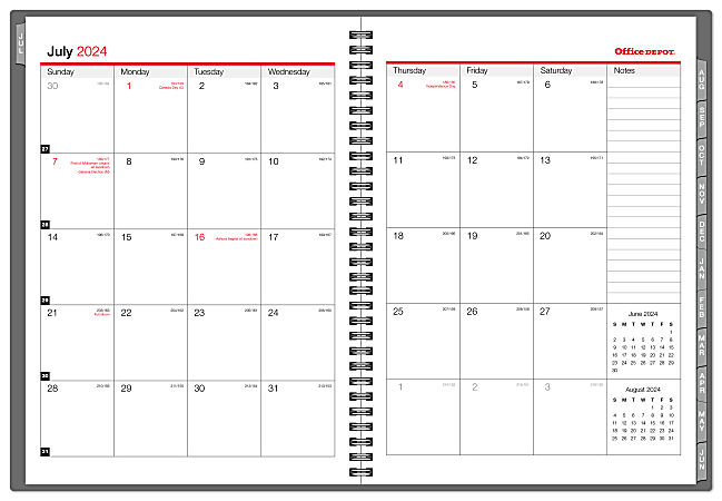 2024 2025 Office Depot Brand Monthly Academic Planner 8 12 x 11