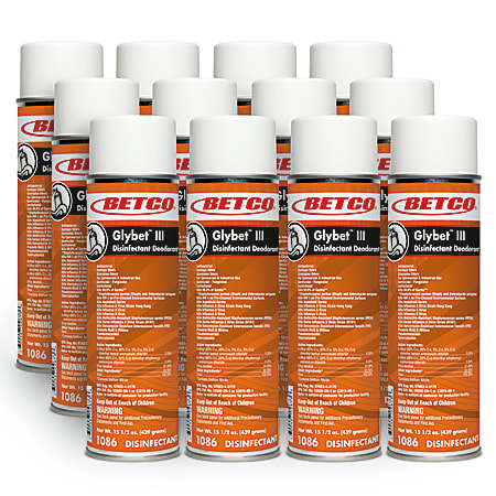 Betco® Glybet III Disinfectant, 15.5 Oz Bottle, Citrus Scent, Case Of 12