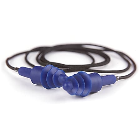 TruLine Arbill SealKone Corded Ear Plugs, Blue, Pack Of 100