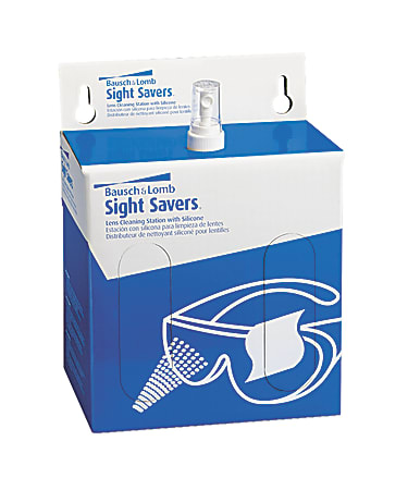 Bausch & Lomb Sight Savers Lens Cleaning Station - 1,520 Absorbent Lens Cleaning Tissues - 16 oz. Cleaner