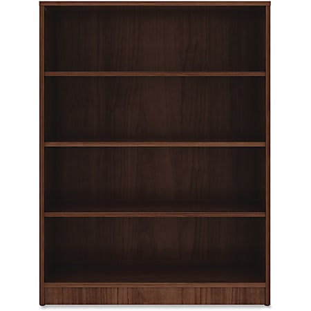 Lorell® Essentials 48"H 4-Shelf Bookcase, Walnut