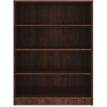 Lorell® Essentials Series 48"H 4-Shelf Bookcase, Walnut