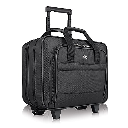 Solo New York Carnegie Rolling Case with 15.6" Laptop Pocket, Black