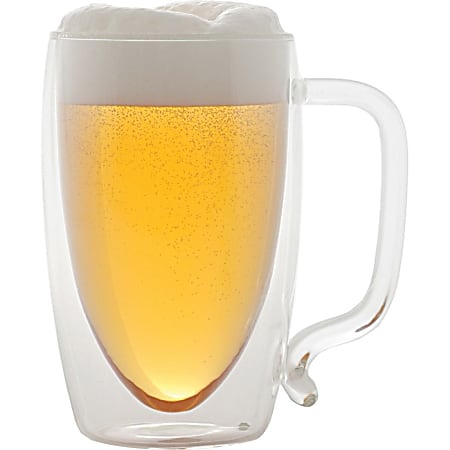 Starfrit 17-ounce Double-wall Glass Beer Mug - Clear - Borosilicate Glass - Beverage