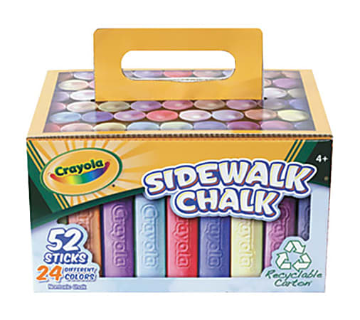 Crayola Sidewalk Chalk, 52-Count Crayon Shape