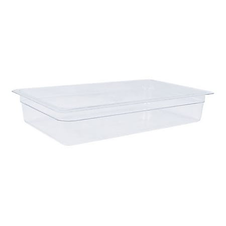 Cambro Full Size Camwear Food Pan, 4" x 21" x 12", Clear