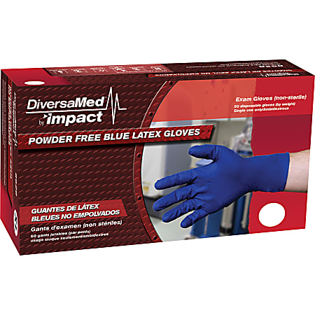 DiversaMed ProGuard High-Risk EMS Exam Gloves, Large, Blue, Box Of 50