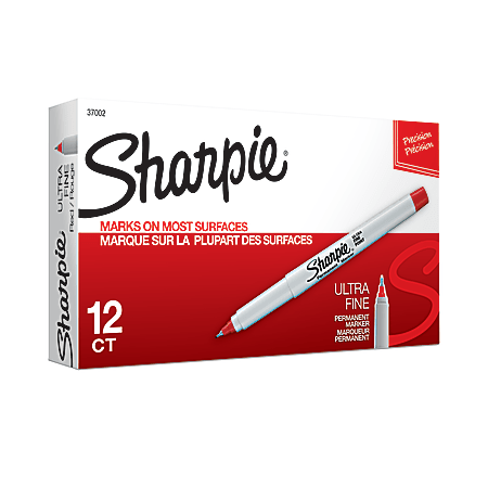 Sharpie Permanent Fine Point Markers Red Pack Of 12 Markers - Office Depot