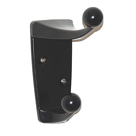 Modena Wall-Mount Coat Hook, 3 1/4"H x 2 1/4"W x 2 3/4"D, Black