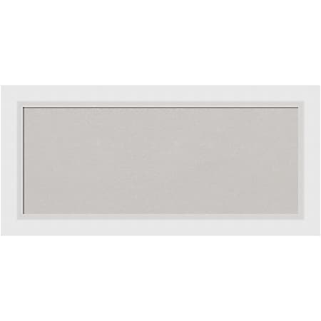 Amanti Art Cork Bulletin Board, 34" x 16", Gray, Blanco White Wood Frame