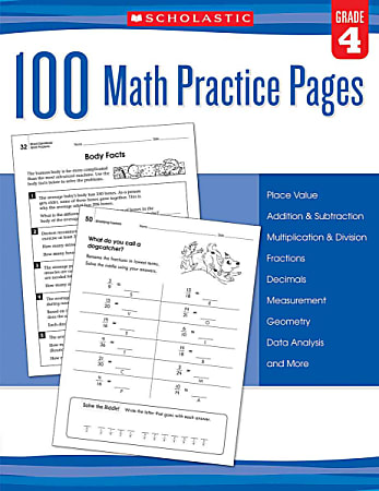 Scholastic Teacher Resources Math Practice Pages, Grade 4