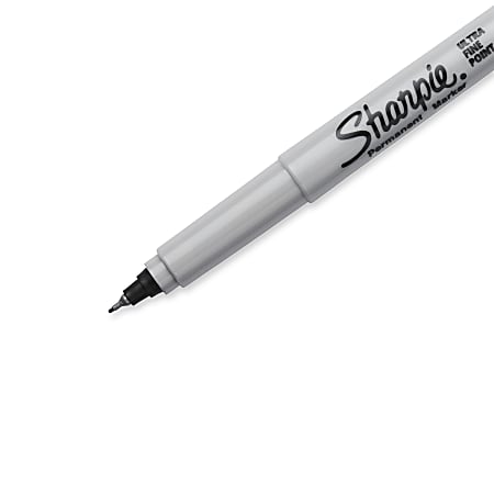 Sharpie Mini Permanent Markers Fine Point Gray Barrel Black Ink Canister Of  72 Markers - Office Depot