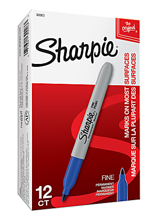 Permanent store marker blue