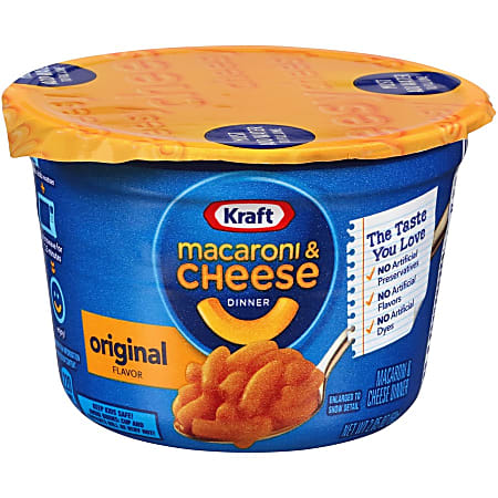 Kraft Easy Mac Original Flavor Macaroni & Cheese Dinner, 36 - 2.05 oz Microwavable Tubs - Macaroni & Cheese - 2.05 oz - 1 Each
