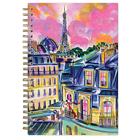 2024-2025 Blue Sky TWD Weekly/Monthly Planning Calendar, 5" x 8", Paris from the Rooftops, July To June, 147463