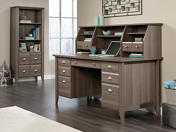 Sauder Shoal Creek 66 W Executive Computer Desk Diamond Ash Office Depot