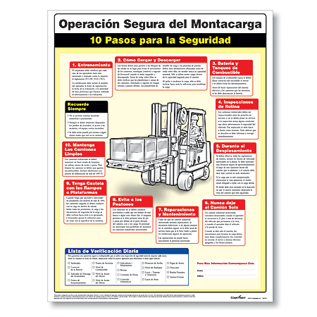 ComplyRight™ Forklift Safety Poster, Spanish, 18" x 24"