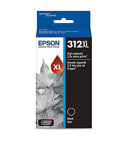 Epson® 312XL Claria® Photo Black High-Yield Ink Cartridge,T312XL120-S