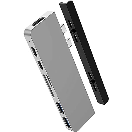 Targus® Sanho HyperDrive DUO 7-in-2 USB-C Hub, Silver
