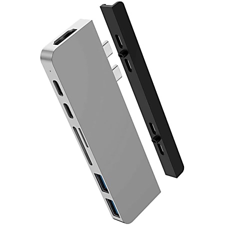 Targus® Sanho HyperDrive DUO 7-in-2 USB-C Hub, Silver