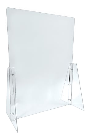 Azar Displays Counter Cashier Shields, 31-1/2”H x 23-1/2”W x 11”D, Clear, Pack Of 2 Shields