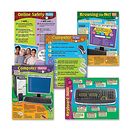 Trend Computer Skills Learning Chart - 17" Width x 22" Height