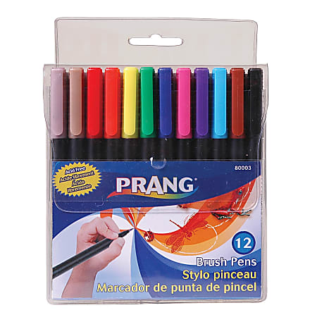 Prang® Brush Tip Pen Set, Set Of 12