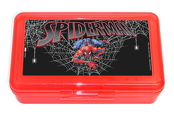 Innovative Designs Licensed Plastic Pencil Case, 5"H x 8"W x 2-1/4"D, Spiderman