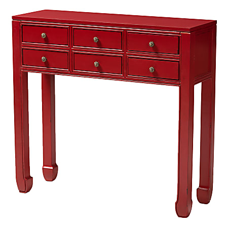 Baxton Studio Liara Console Table, Red