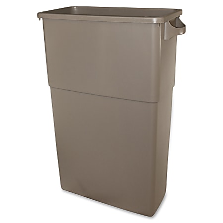 Thin Bin 23-gal Beige Container - 23 gal Capacity - 30" Height x 23" Width - Polyethylene - Beige - 1 Each