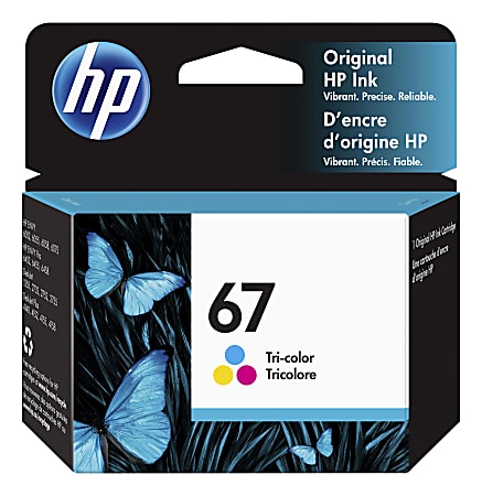 HP 67 Tri-Color Ink Cartridge, 3YM55AN