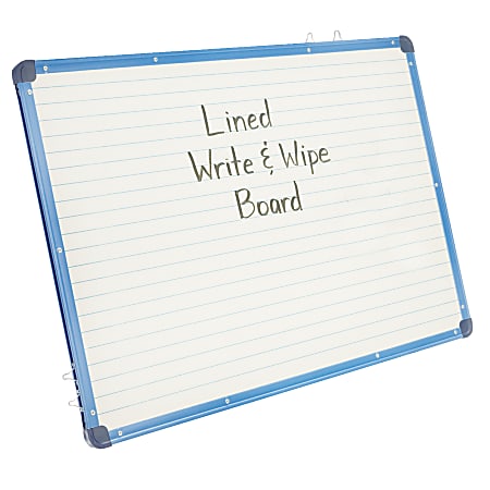 Copernicus Magnetic Lined Unframed Dry-Erase Whiteboard, 24" x 34" x 3/4", White/Blue