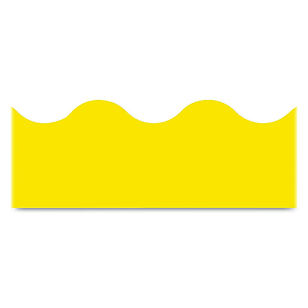 Trend solid-colored Terrific Trimmers - (Scalloped) Shape - Reusable, Durable, Precut - 2.25" Width x 468" Length - Yellow - 1 / Pack