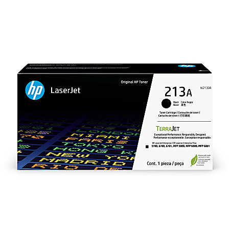 HP 213A Black LaserJet Toner Cartridge, W2130A