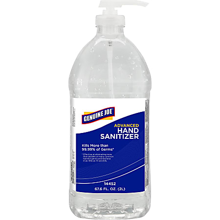 Genuine Joe Hand Sanitizer - Fresh Citrus Scent - 67.6 fl oz (1999.2 mL) - Kill Germs, Bacteria Remover - 14452