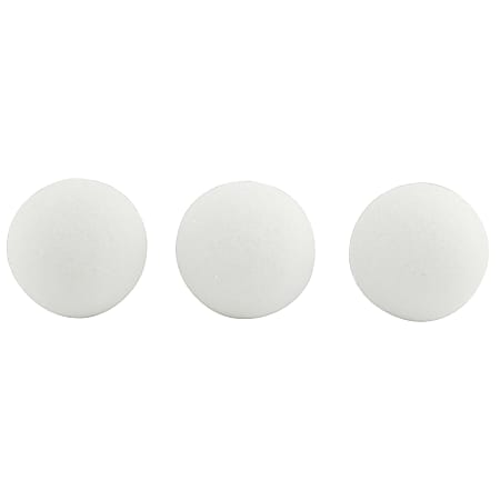 Hygloss Craft Foam Balls 3 Inch White 12 Balls Per Pack Set Of 2
