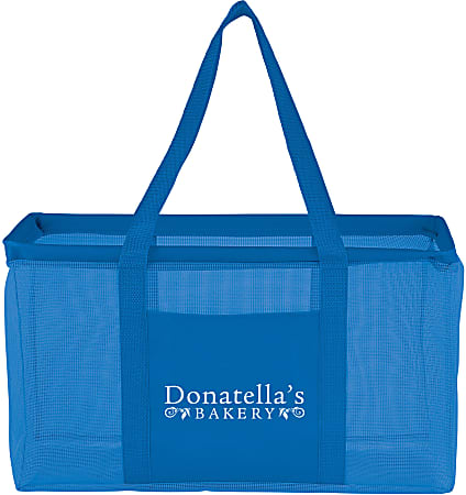 Custom Oversize Mesh Carry-All Totes, 20-1/2" x 12", Set Of 36 Totes