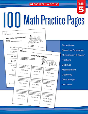 Scholastic Teacher Resources Math Practice Pages, Grade 5