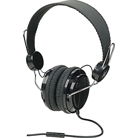Manhattan Elite Stereo Headset with In-Line Microphone, Black/Silver