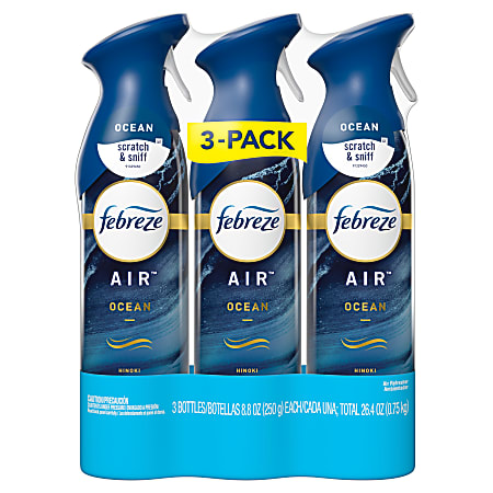 Febreze® Air Effects Luxe Air Fresheners, Ocean Scent, 8.8 Oz, Pack Of 3 Fresheners