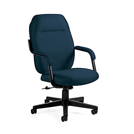 Global® Commerce™ High-Back Chair, 41 1/2"H x 24 3/4"W x 28"D, Ocean/Black