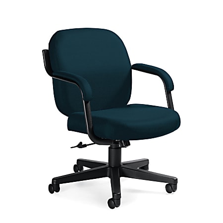 Global® Commerce™ Low-Back Tilter Chair, 35"H x 24 3/4"W x 28"D, Ocean/Black