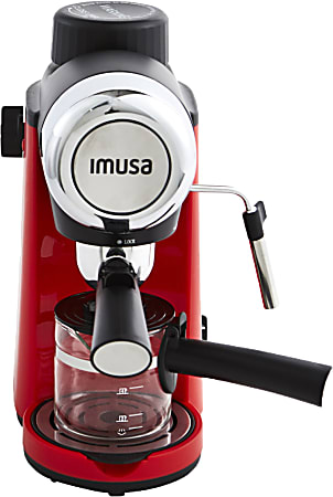 IMUSA 4 Cup EspressoCappuccino Maker Red - Office Depot