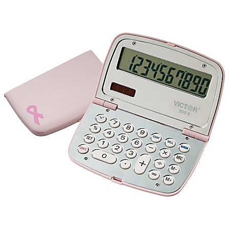 Victor 909-9 Handheld Breast Cancer Awareness Calculator
