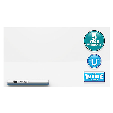 Quartet® Continuum™ Magnetic Unframed Dry-Erase Whiteboard, 22" x 39", White
