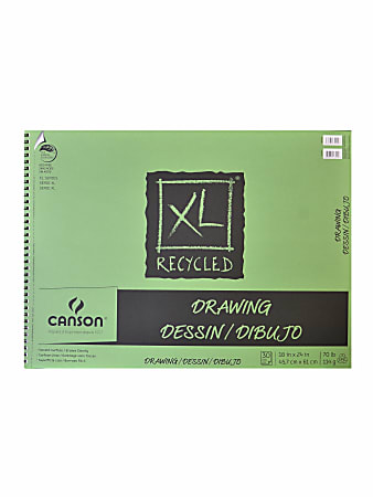Canson XL Drawing Pads 18 x 24 30 Sheets Per Pad Pack Of 2 Pads - Office  Depot