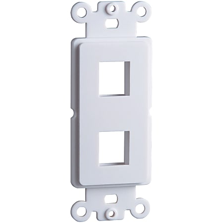 DataComm Decor Plate Insert for 2 Keystone - 2 x Socket(s) - White